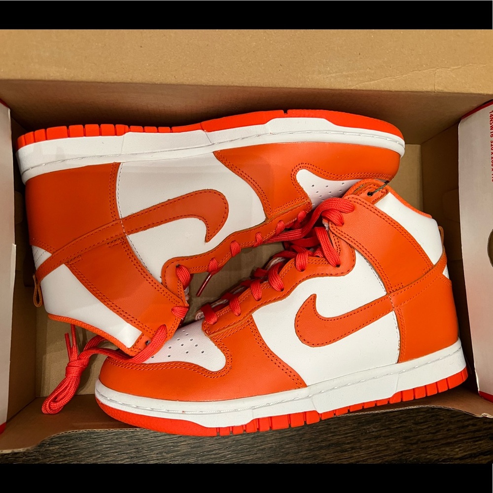 Womens Nike Dunks High Syracuse 2021 - never worn- Size 8 fits like 7.5